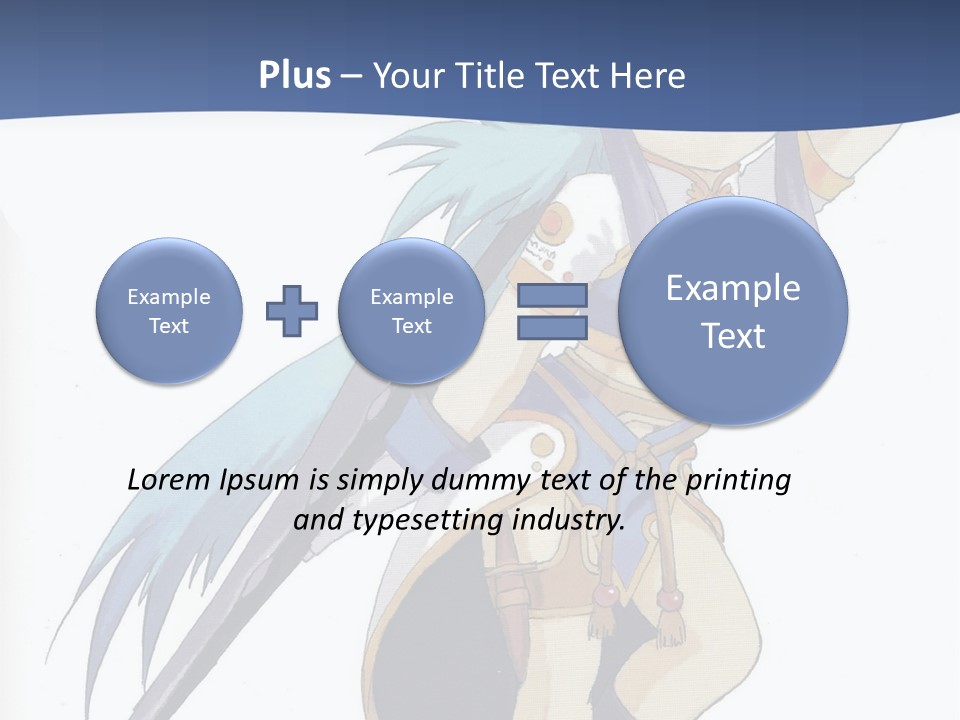 An Anime Character With A Sword In Her Hand PowerPoint Template
