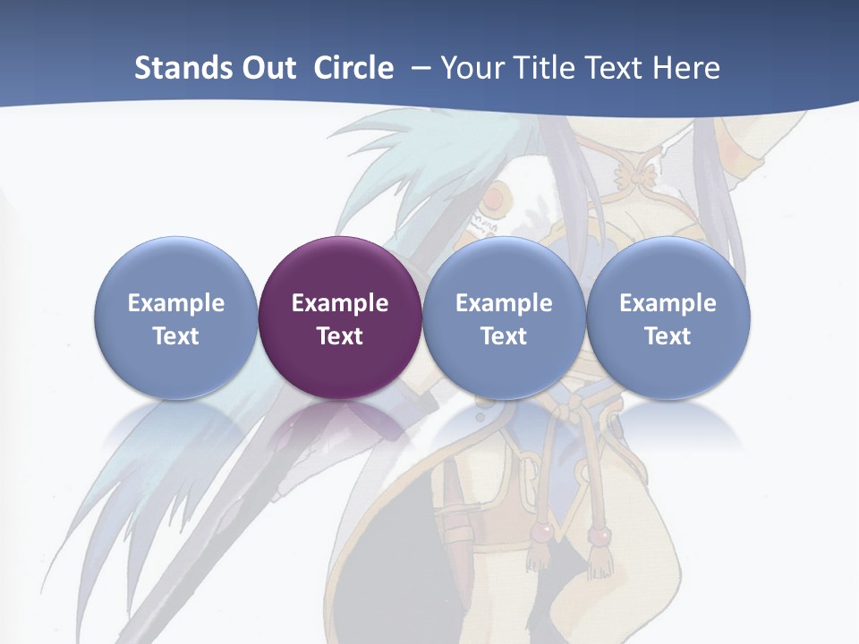 An Anime Character With A Sword In Her Hand PowerPoint Template