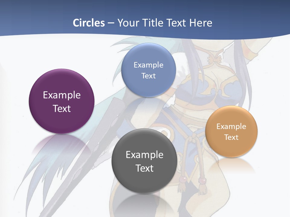 An Anime Character With A Sword In Her Hand PowerPoint Template