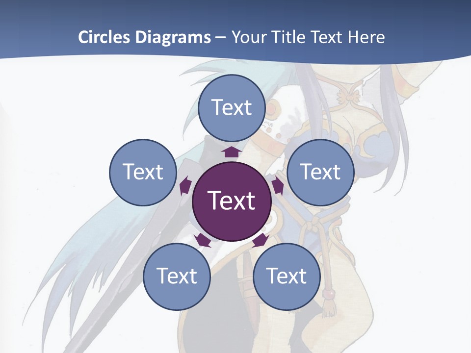 An Anime Character With A Sword In Her Hand PowerPoint Template