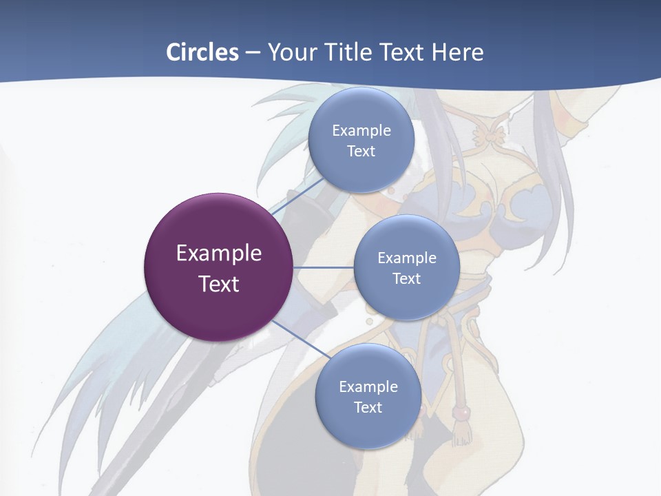 An Anime Character With A Sword In Her Hand PowerPoint Template