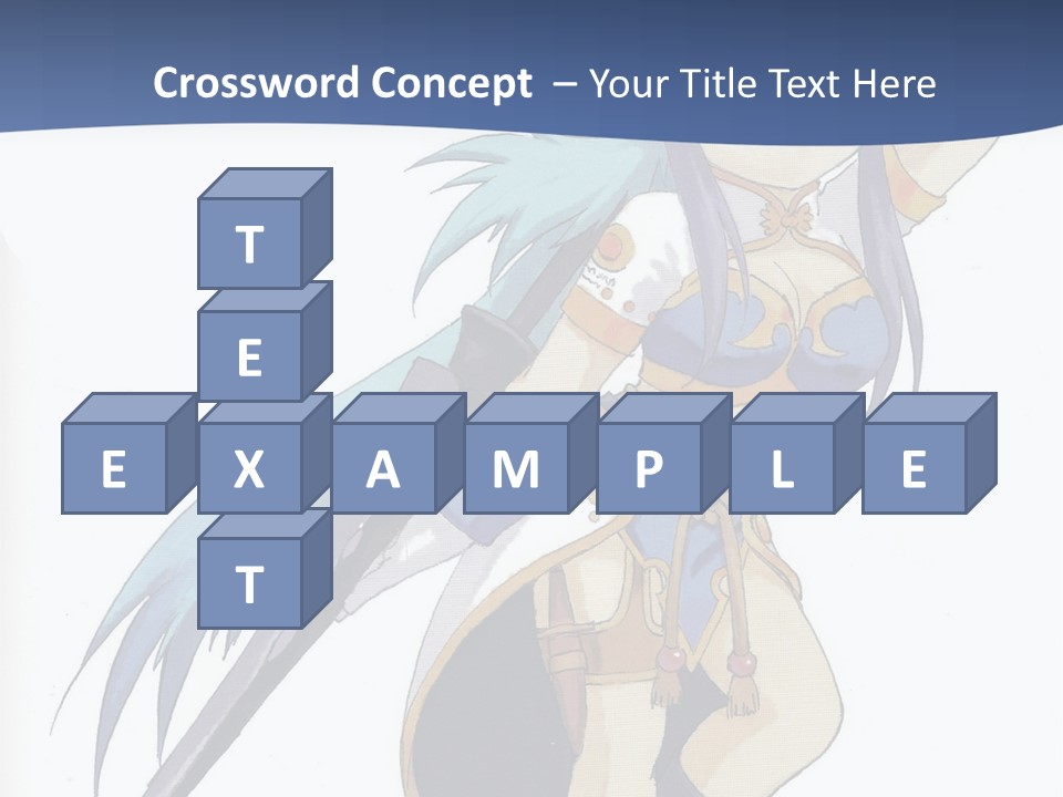 An Anime Character With A Sword In Her Hand PowerPoint Template