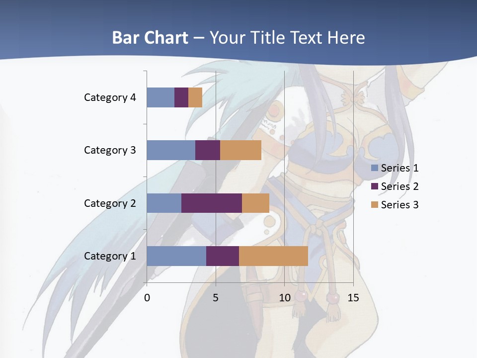 An Anime Character With A Sword In Her Hand PowerPoint Template