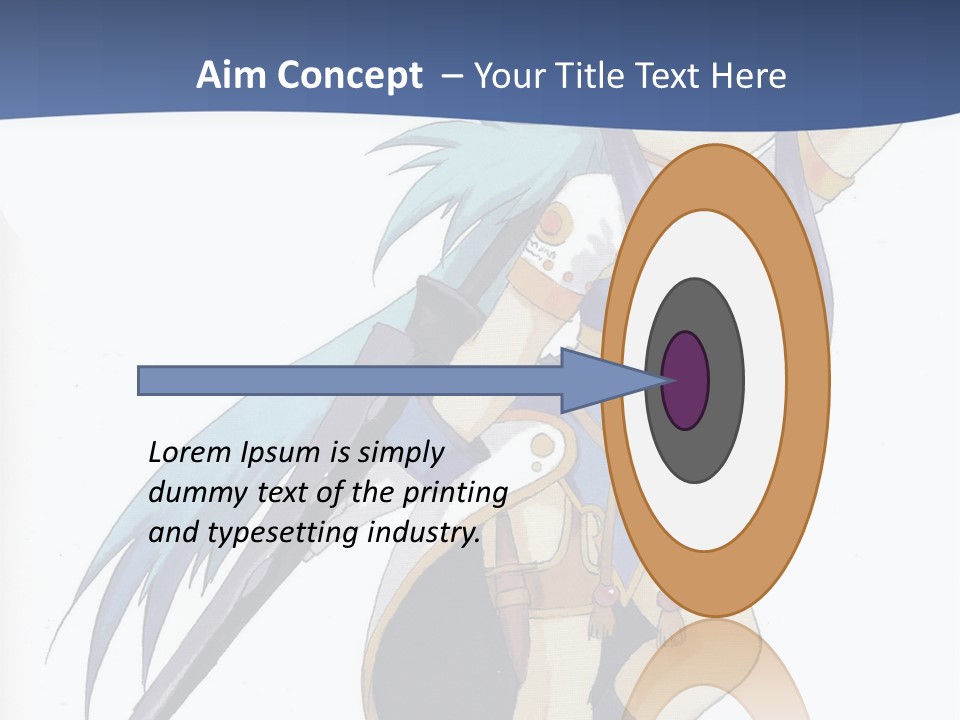 An Anime Character With A Sword In Her Hand PowerPoint Template