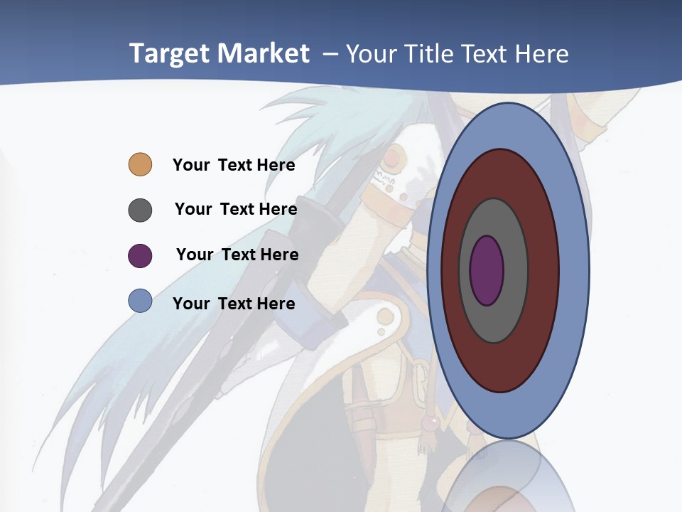 An Anime Character With A Sword In Her Hand PowerPoint Template