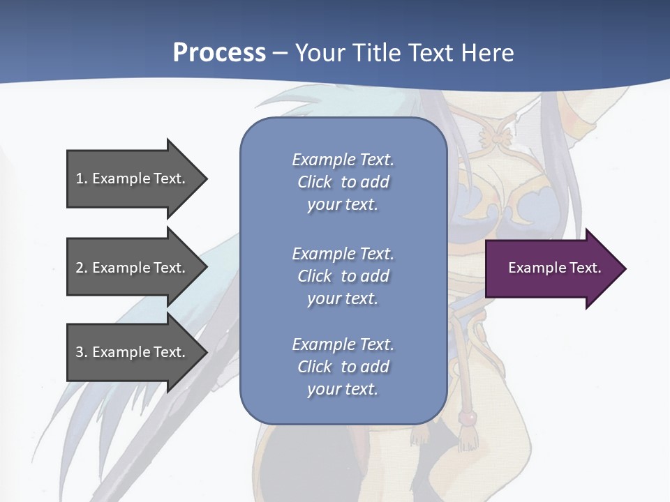 An Anime Character With A Sword In Her Hand PowerPoint Template