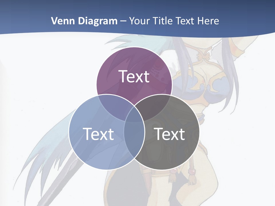 An Anime Character With A Sword In Her Hand PowerPoint Template
