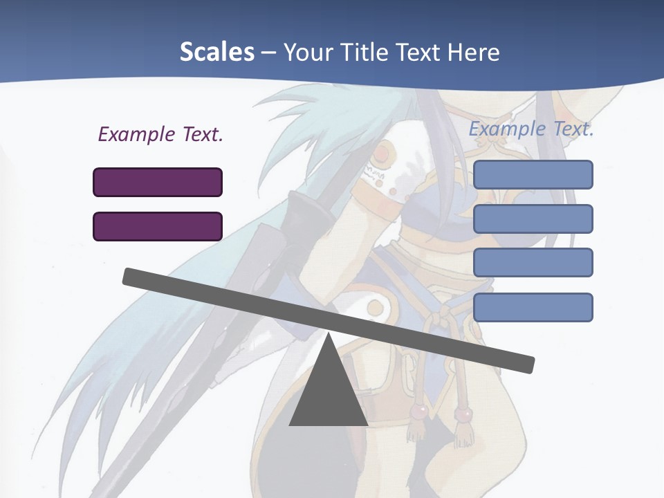 An Anime Character With A Sword In Her Hand PowerPoint Template
