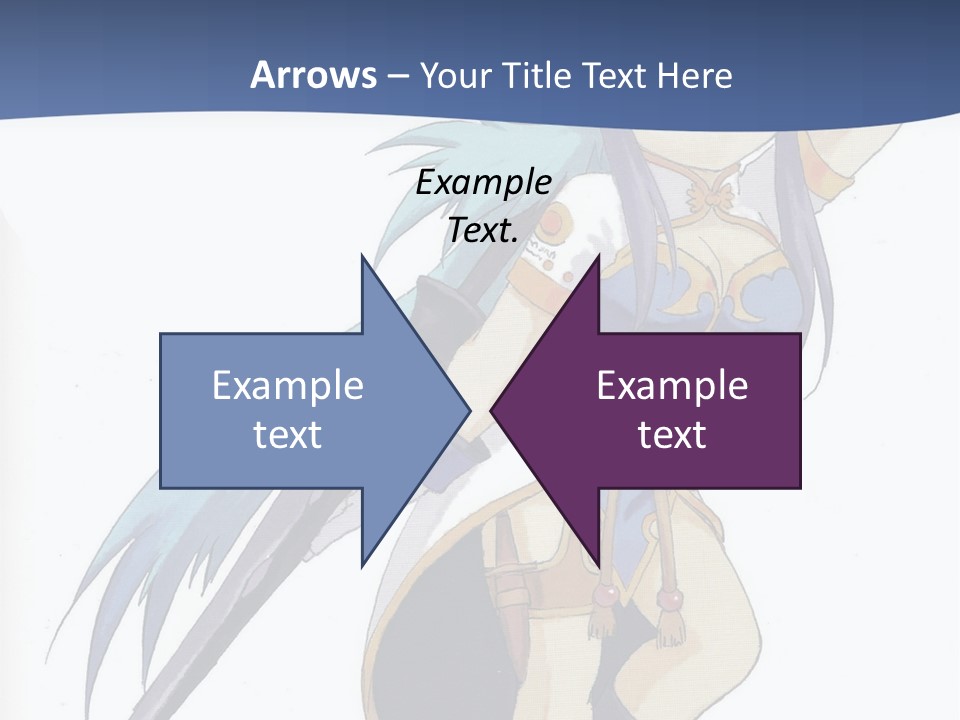 An Anime Character With A Sword In Her Hand PowerPoint Template