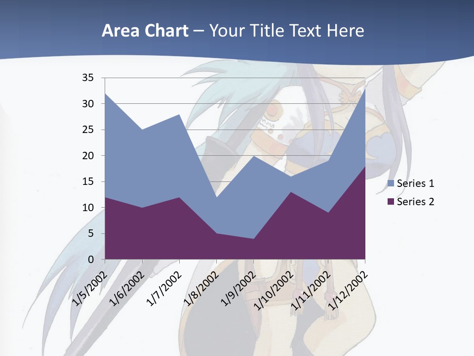 An Anime Character With A Sword In Her Hand PowerPoint Template