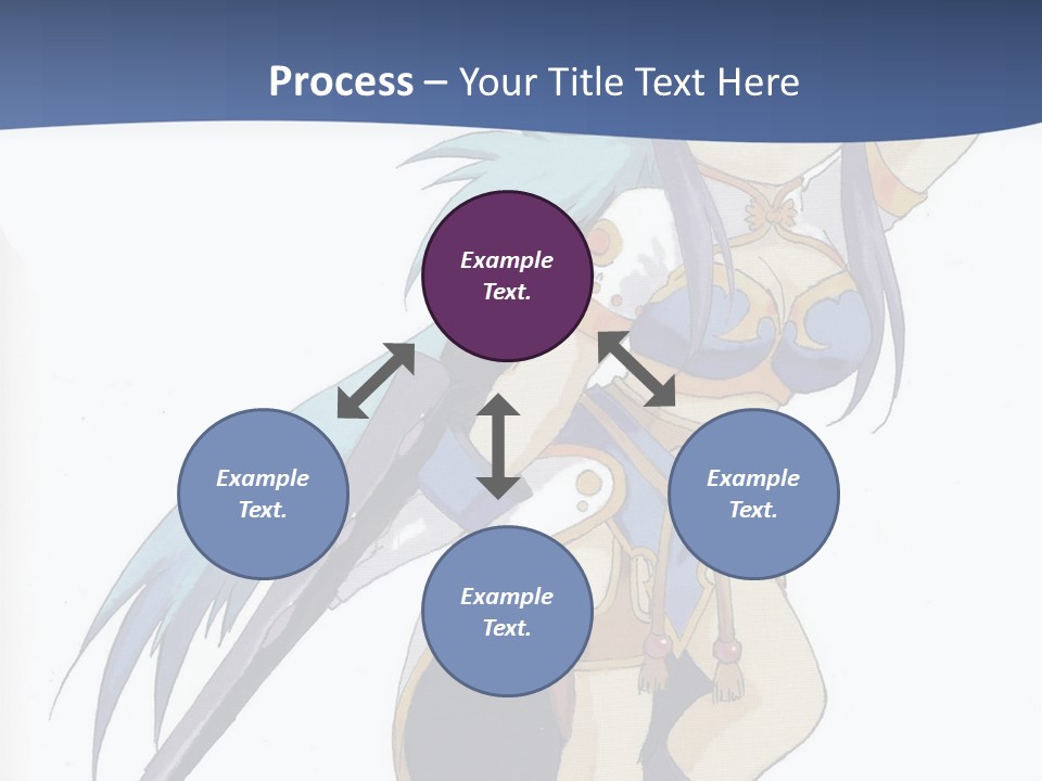 An Anime Character With A Sword In Her Hand PowerPoint Template