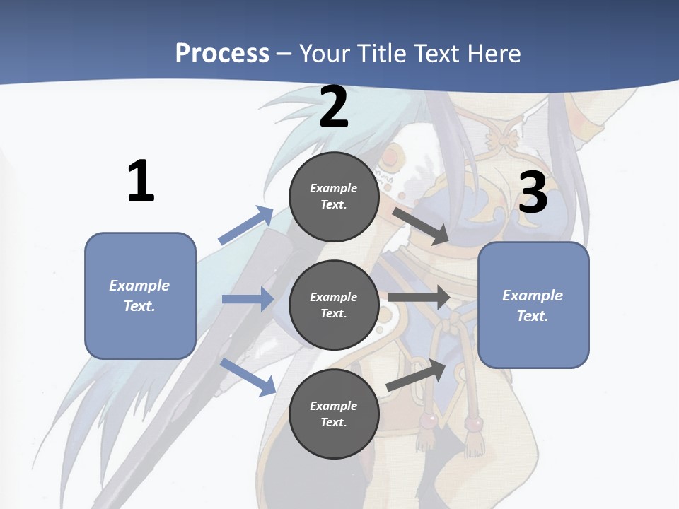 An Anime Character With A Sword In Her Hand PowerPoint Template