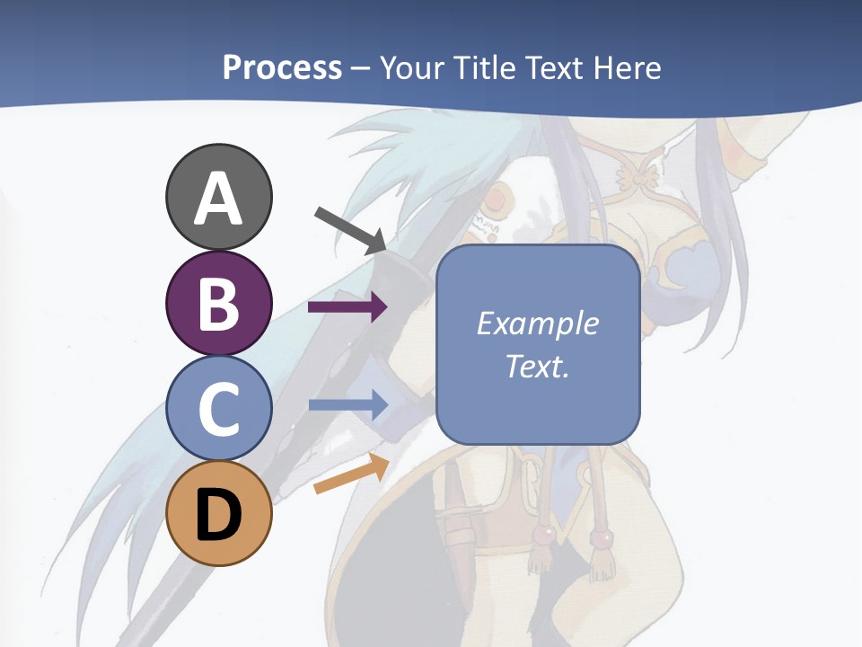 An Anime Character With A Sword In Her Hand PowerPoint Template