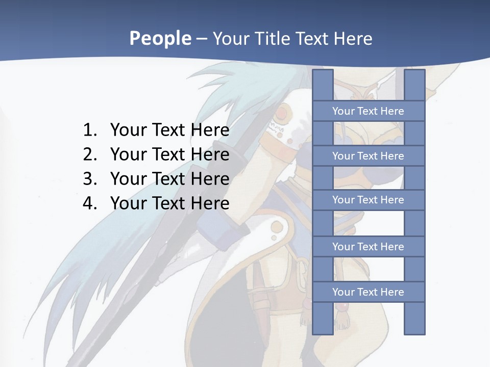 An Anime Character With A Sword In Her Hand PowerPoint Template