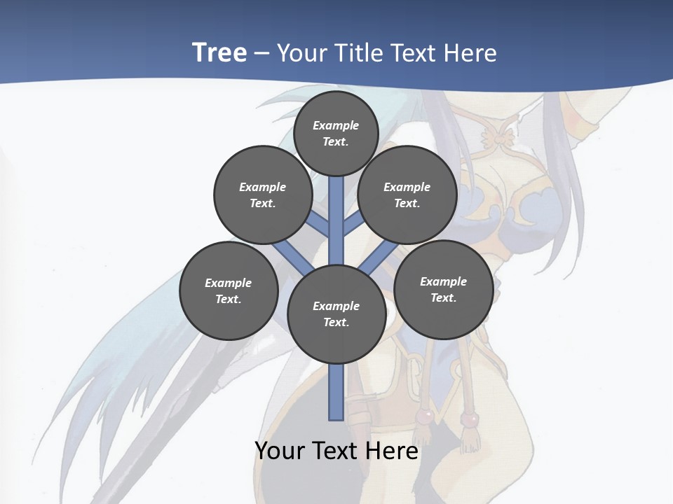 An Anime Character With A Sword In Her Hand PowerPoint Template