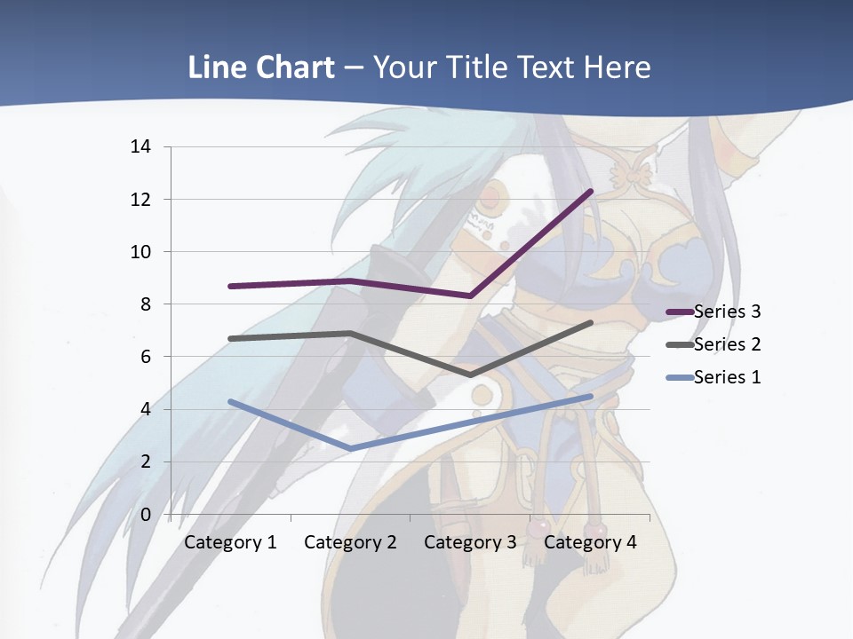 An Anime Character With A Sword In Her Hand PowerPoint Template