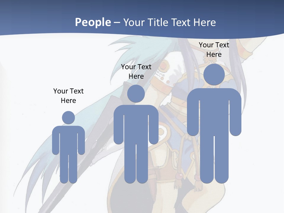 An Anime Character With A Sword In Her Hand PowerPoint Template