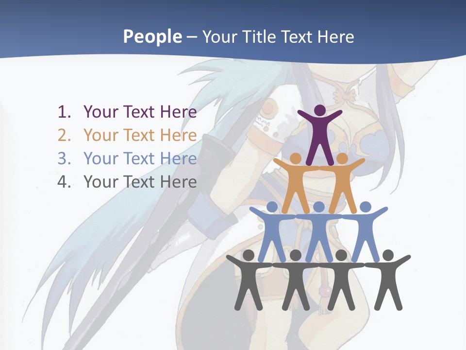 An Anime Character With A Sword In Her Hand PowerPoint Template