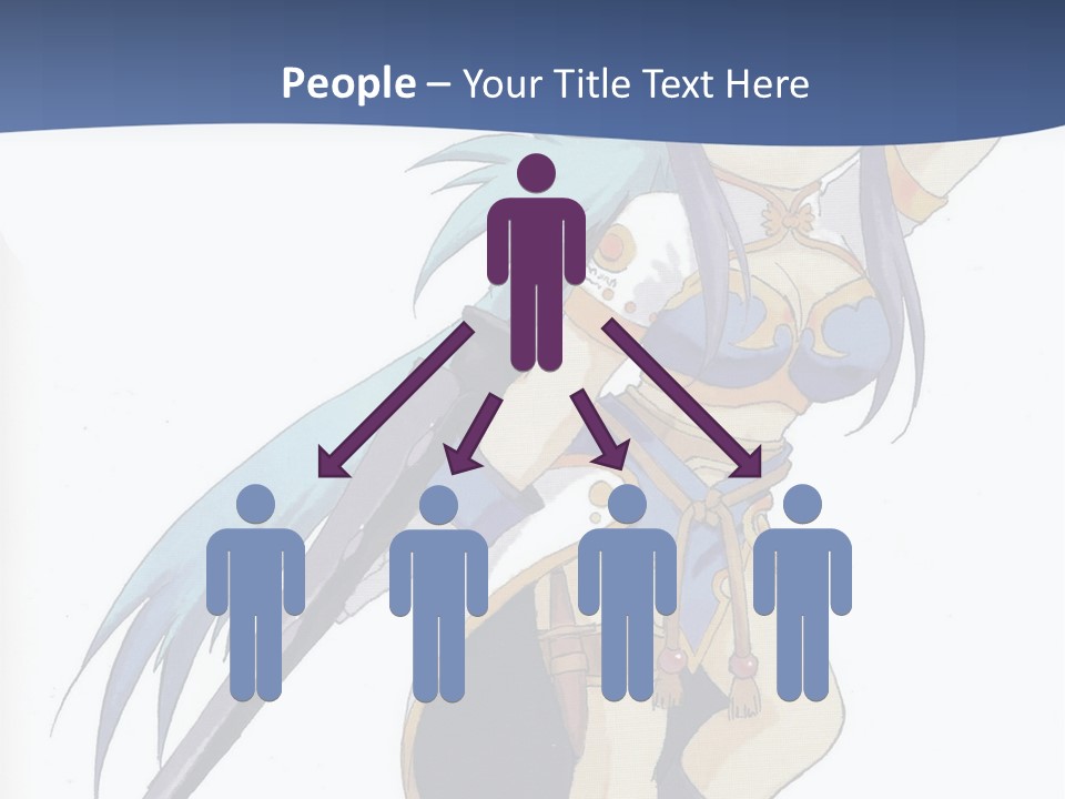 An Anime Character With A Sword In Her Hand PowerPoint Template