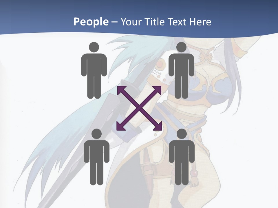 An Anime Character With A Sword In Her Hand PowerPoint Template