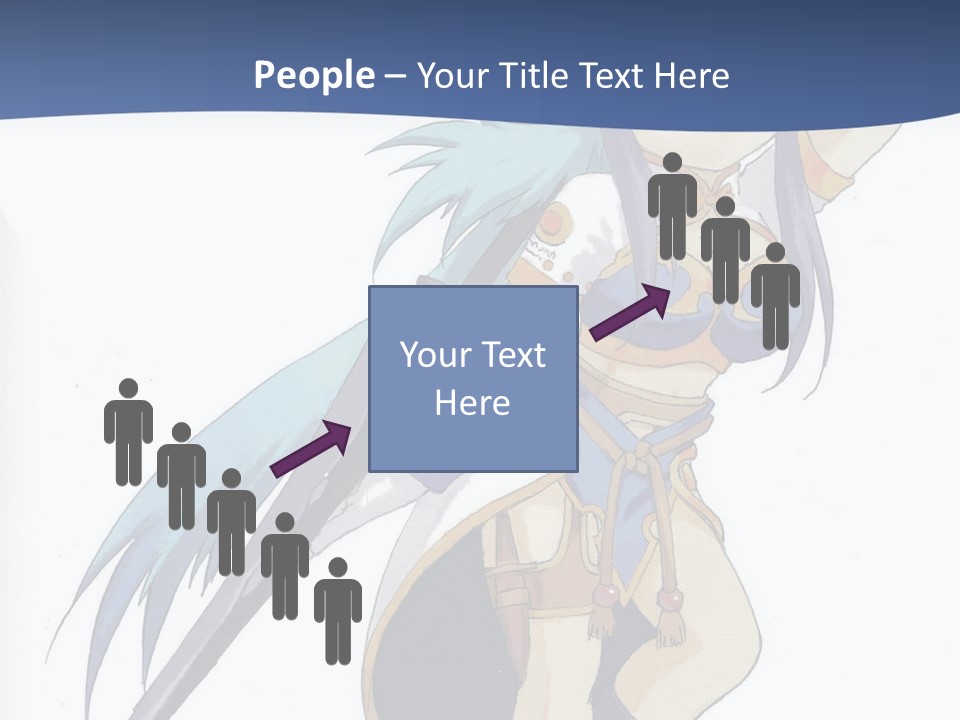 An Anime Character With A Sword In Her Hand PowerPoint Template