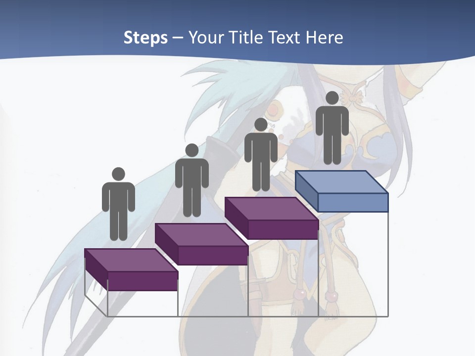An Anime Character With A Sword In Her Hand PowerPoint Template