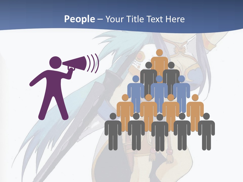 An Anime Character With A Sword In Her Hand PowerPoint Template