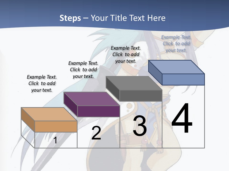 An Anime Character With A Sword In Her Hand PowerPoint Template