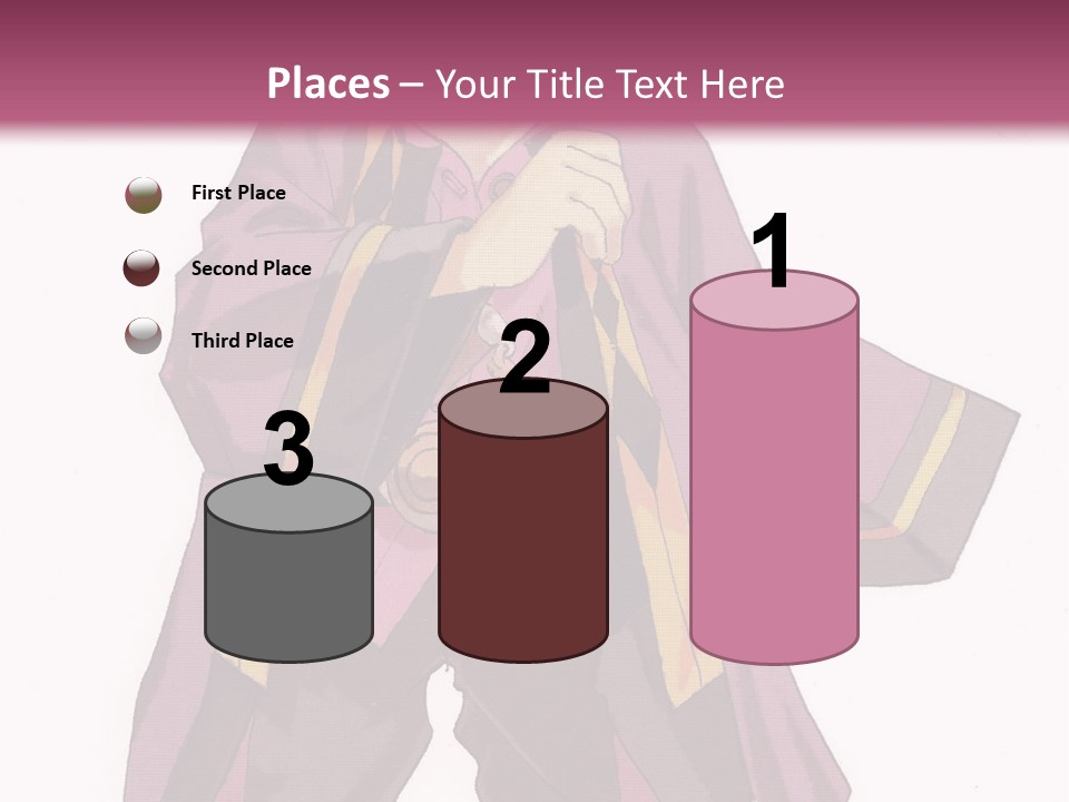 A Man In A Purple Outfit With A Pink Background PowerPoint Template