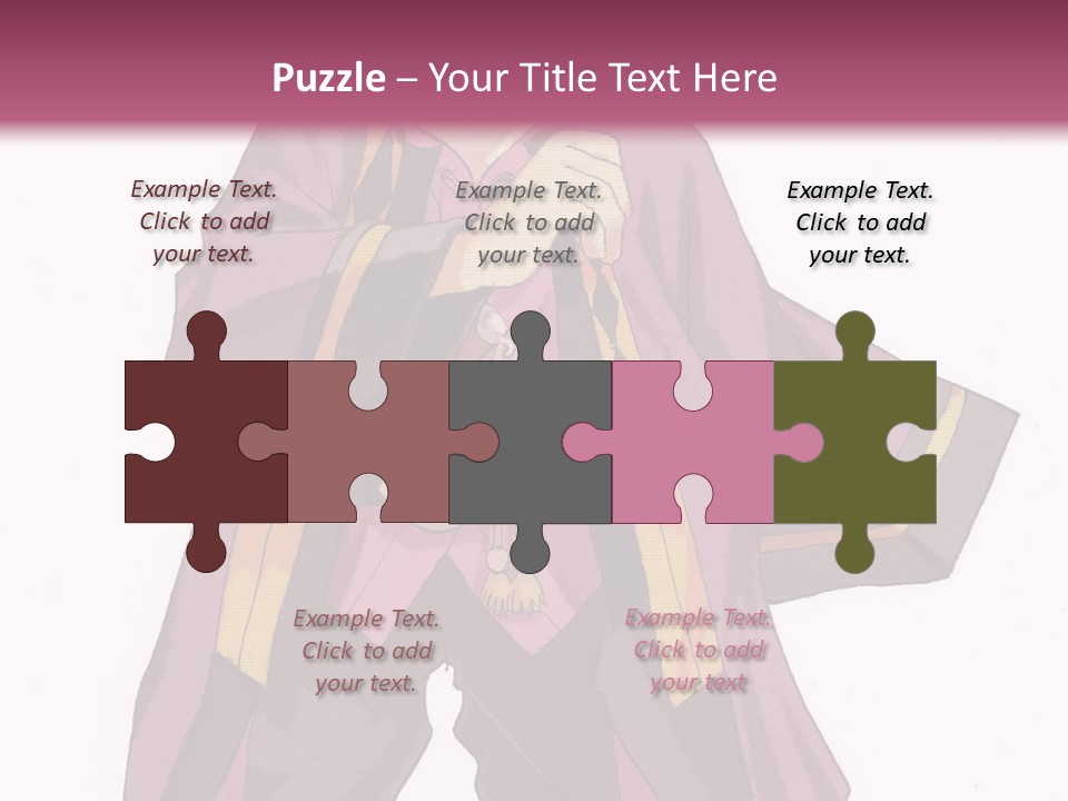 A Man In A Purple Outfit With A Pink Background PowerPoint Template