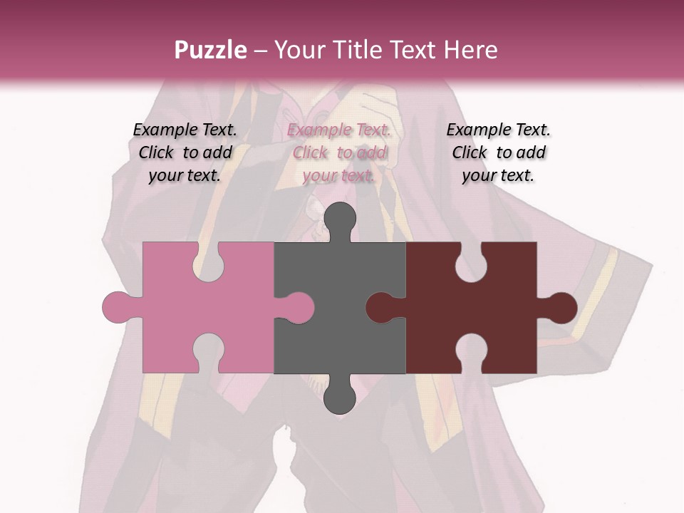 A Man In A Purple Outfit With A Pink Background PowerPoint Template