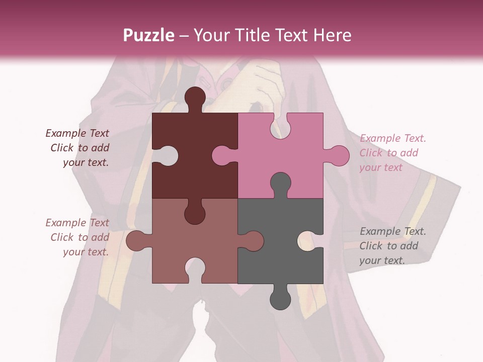 A Man In A Purple Outfit With A Pink Background PowerPoint Template