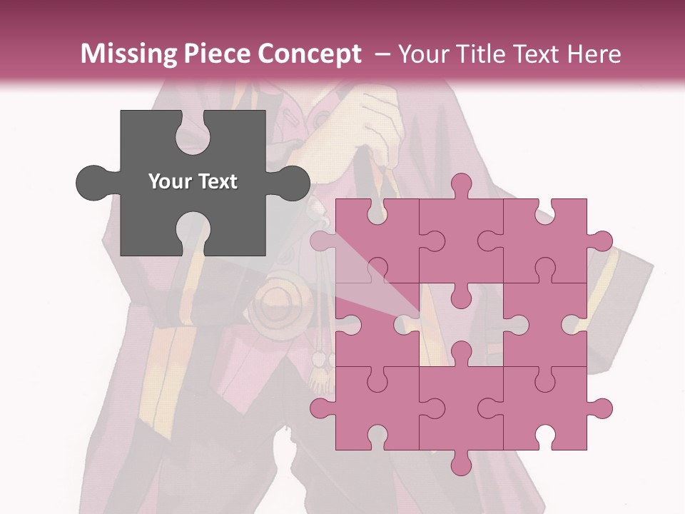 A Man In A Purple Outfit With A Pink Background PowerPoint Template