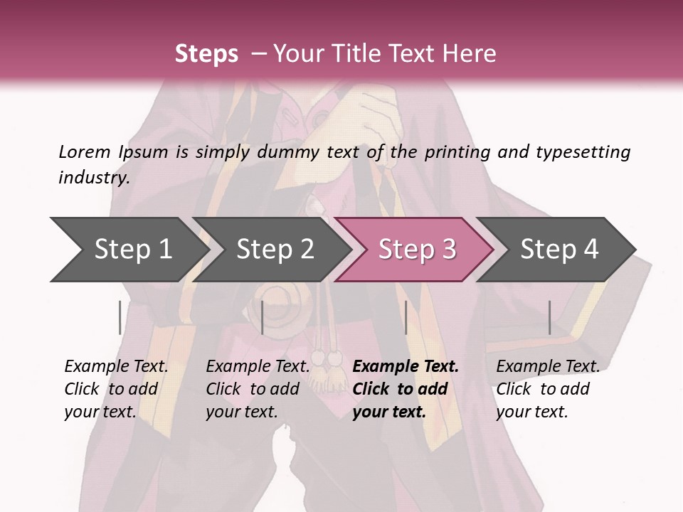 A Man In A Purple Outfit With A Pink Background PowerPoint Template