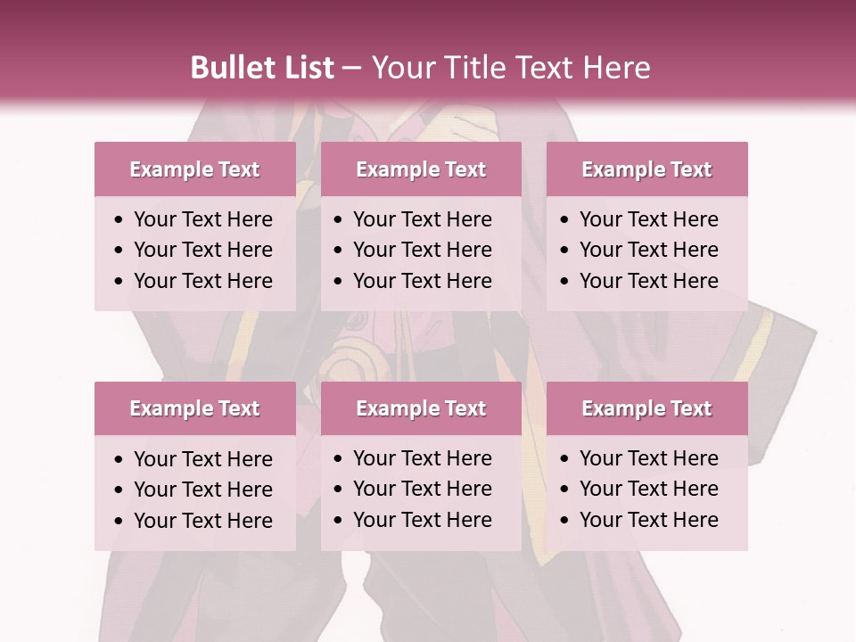 A Man In A Purple Outfit With A Pink Background PowerPoint Template