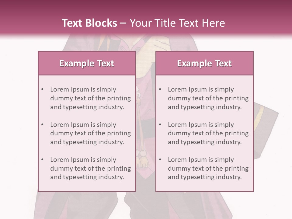 A Man In A Purple Outfit With A Pink Background PowerPoint Template
