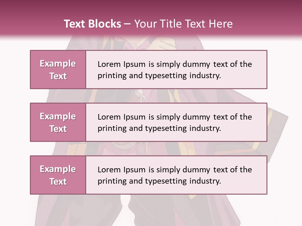 A Man In A Purple Outfit With A Pink Background PowerPoint Template