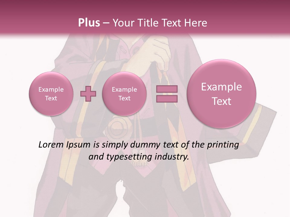 A Man In A Purple Outfit With A Pink Background PowerPoint Template