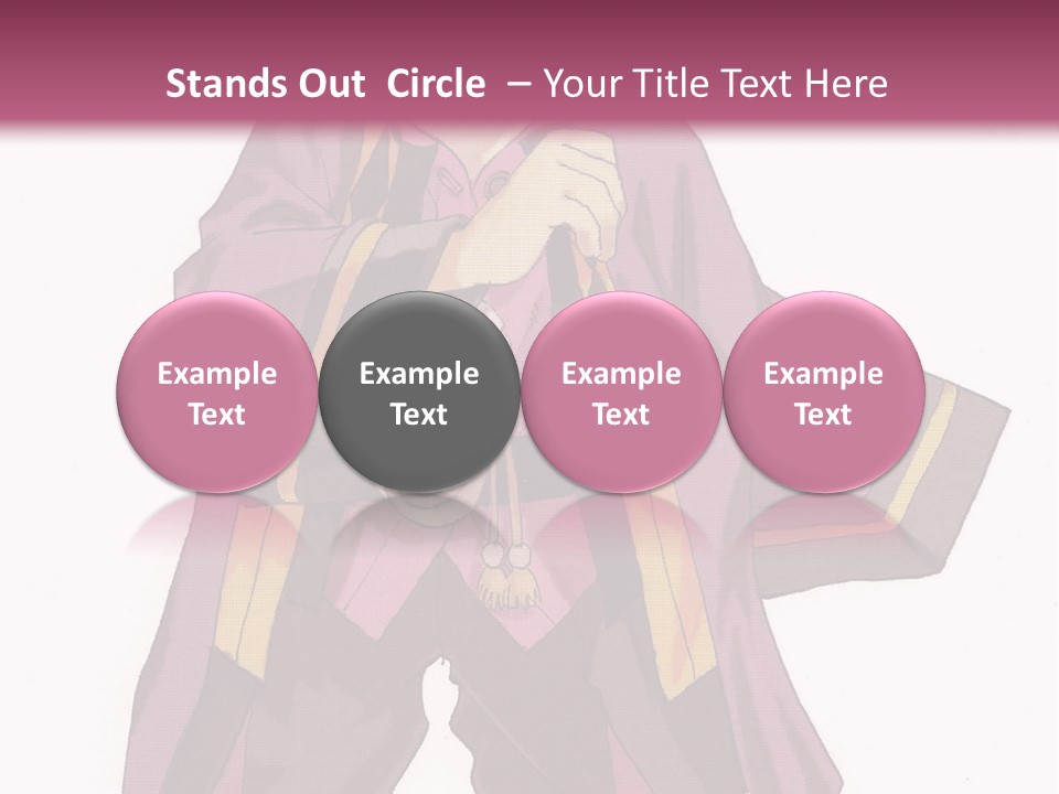 A Man In A Purple Outfit With A Pink Background PowerPoint Template