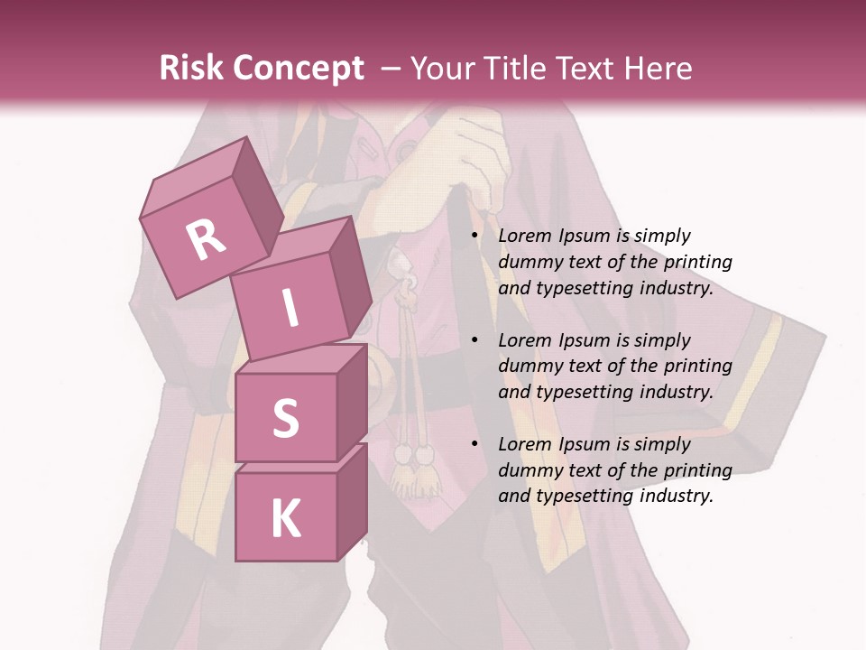 A Man In A Purple Outfit With A Pink Background PowerPoint Template