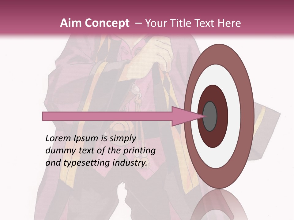 A Man In A Purple Outfit With A Pink Background PowerPoint Template