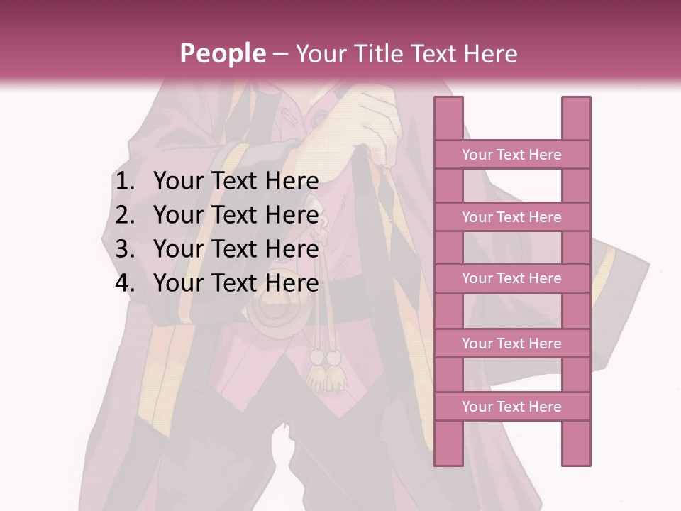 A Man In A Purple Outfit With A Pink Background PowerPoint Template