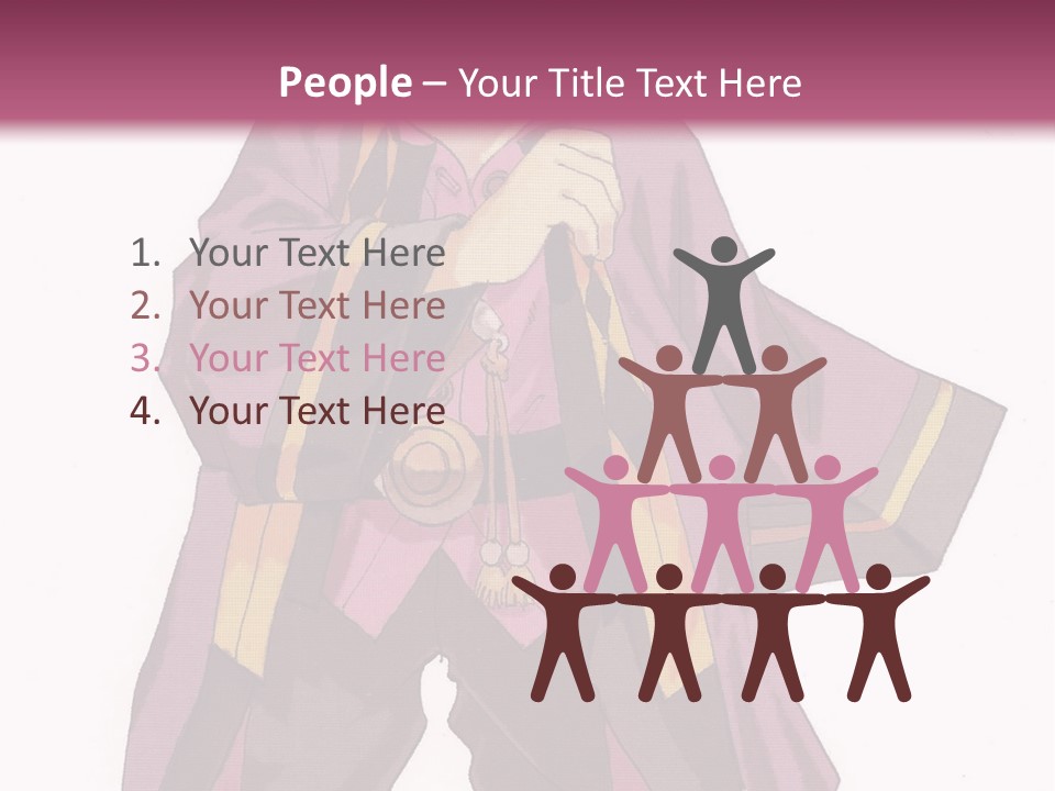 A Man In A Purple Outfit With A Pink Background PowerPoint Template