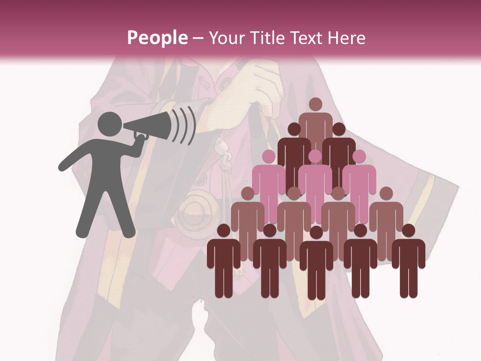 A Man In A Purple Outfit With A Pink Background PowerPoint Template