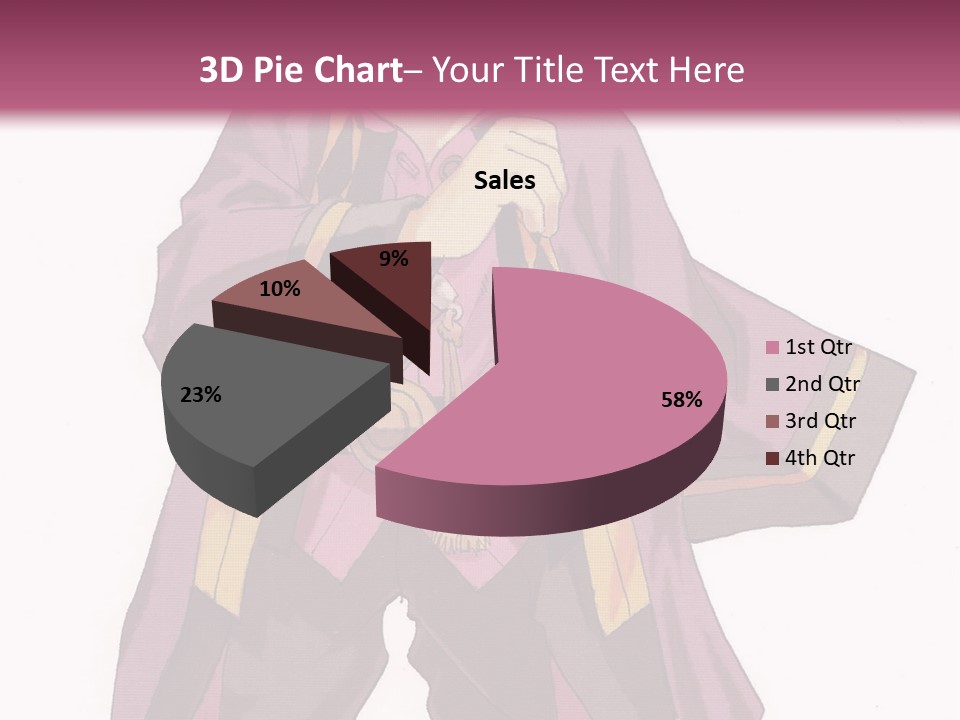 A Man In A Purple Outfit With A Pink Background PowerPoint Template