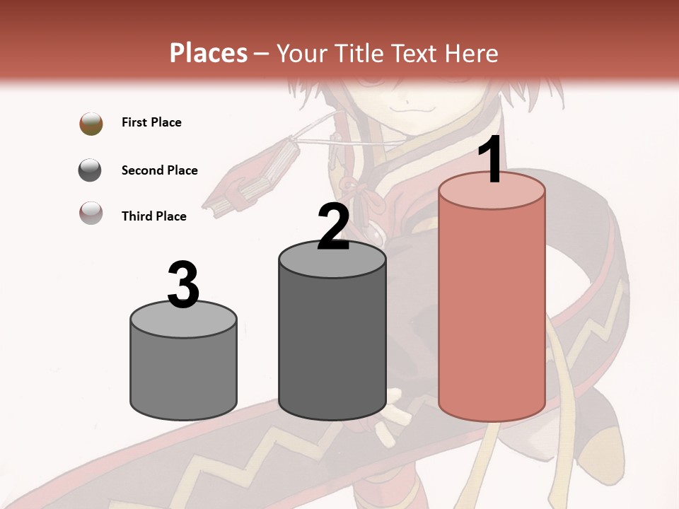 An Anime Character Is Holding A Sword In Her Hand PowerPoint Template