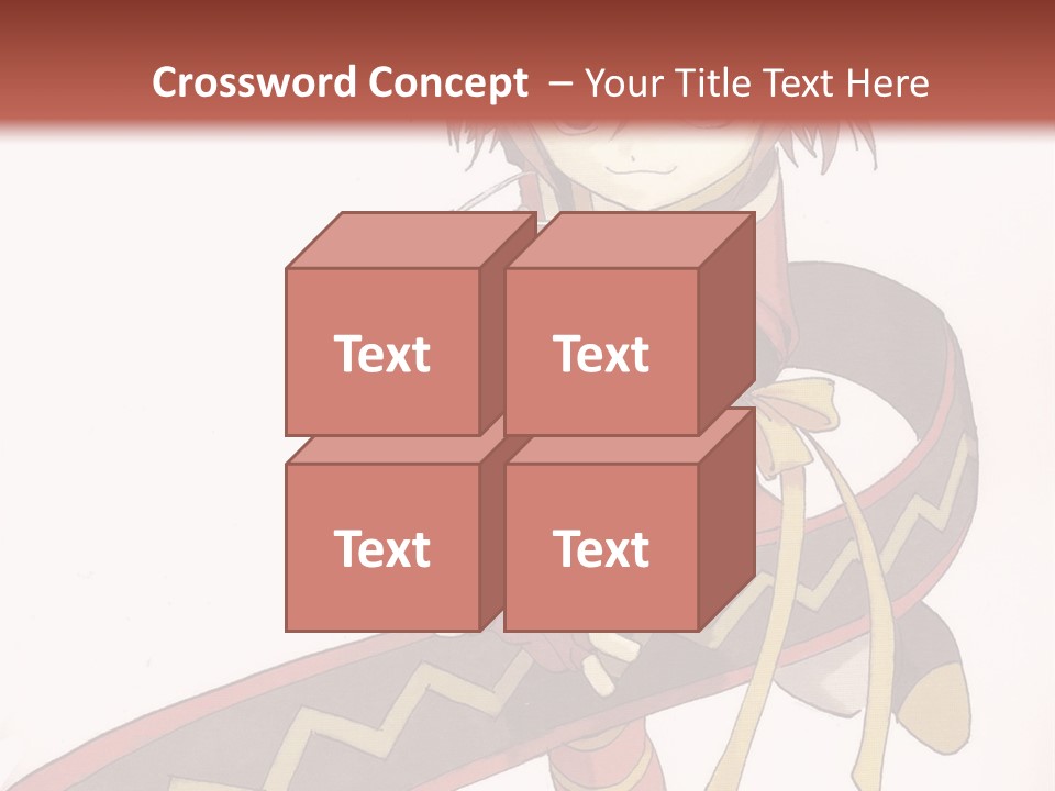 An Anime Character Is Holding A Sword In Her Hand PowerPoint Template