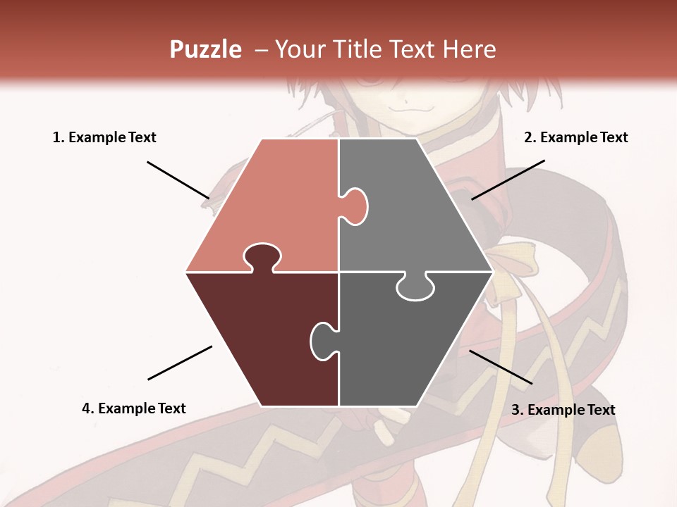 An Anime Character Is Holding A Sword In Her Hand PowerPoint Template