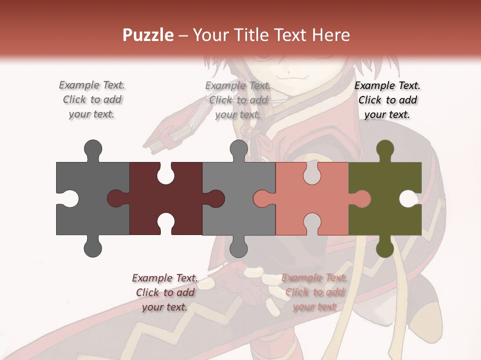 An Anime Character Is Holding A Sword In Her Hand PowerPoint Template