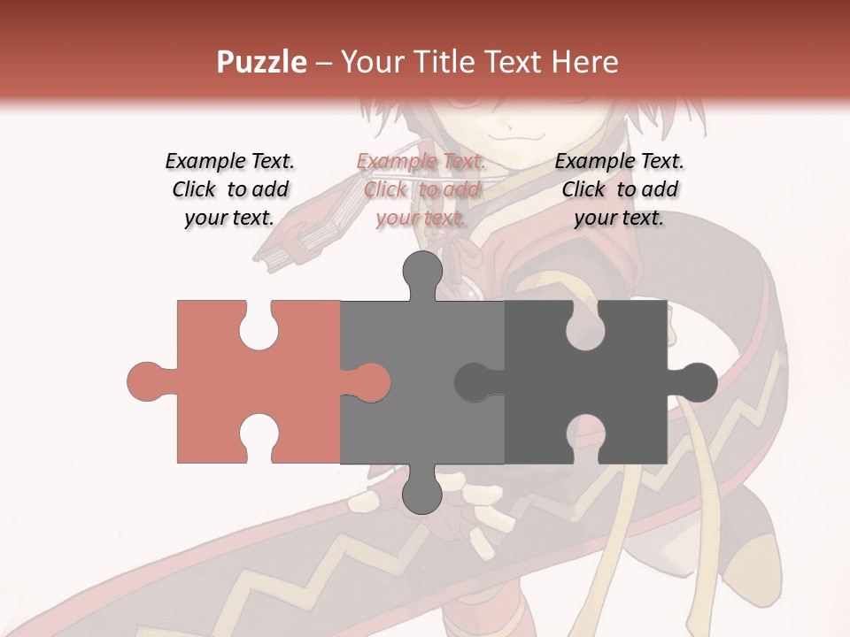 An Anime Character Is Holding A Sword In Her Hand PowerPoint Template